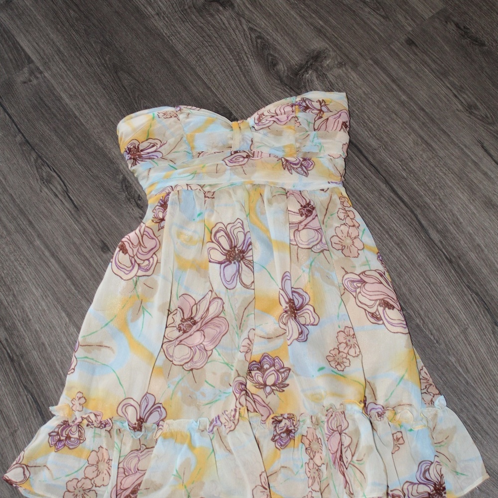 Strapless Chiffon Dress